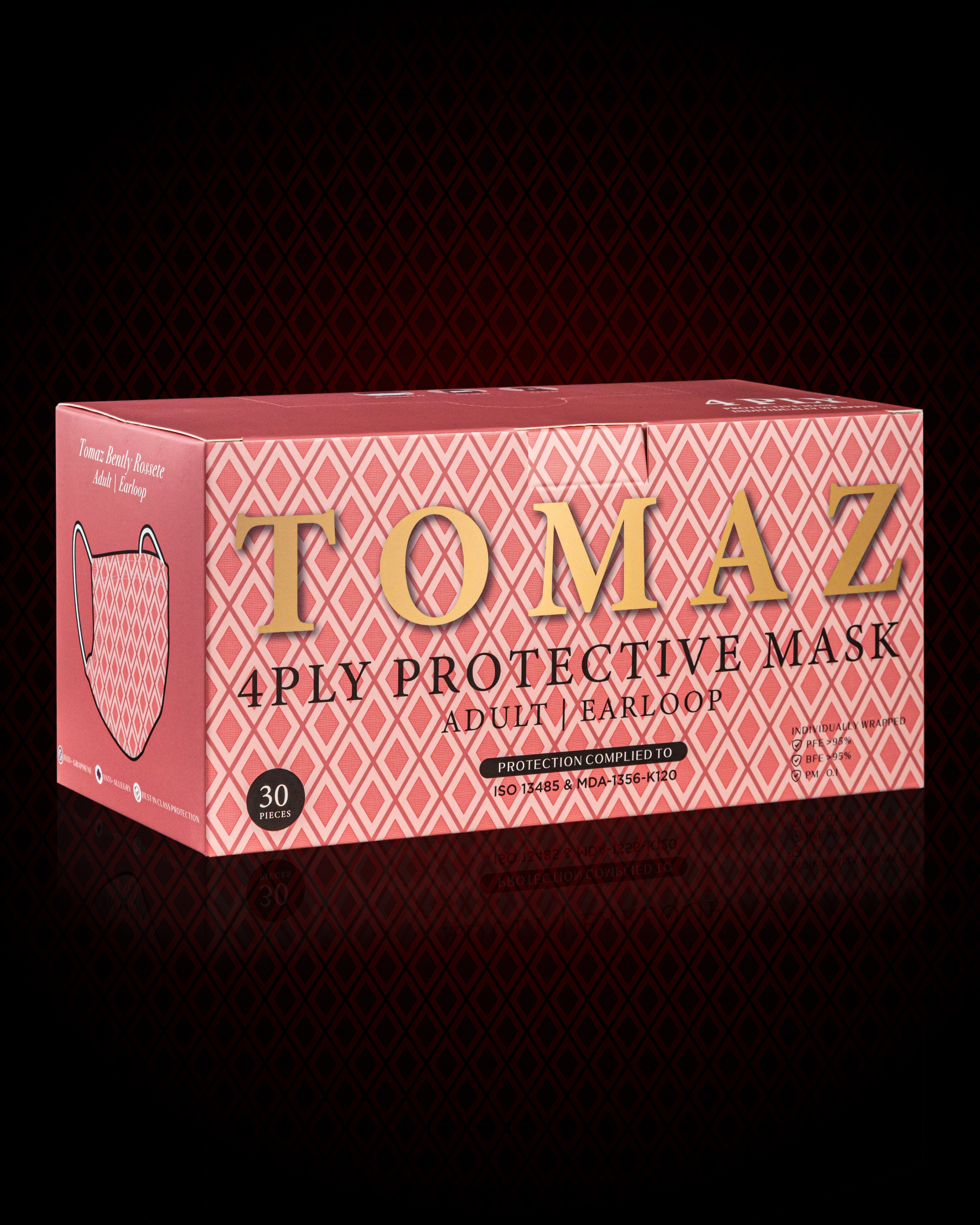 Tomaz TME001-A11 4Ply Protective Earloop Mask (Pink)