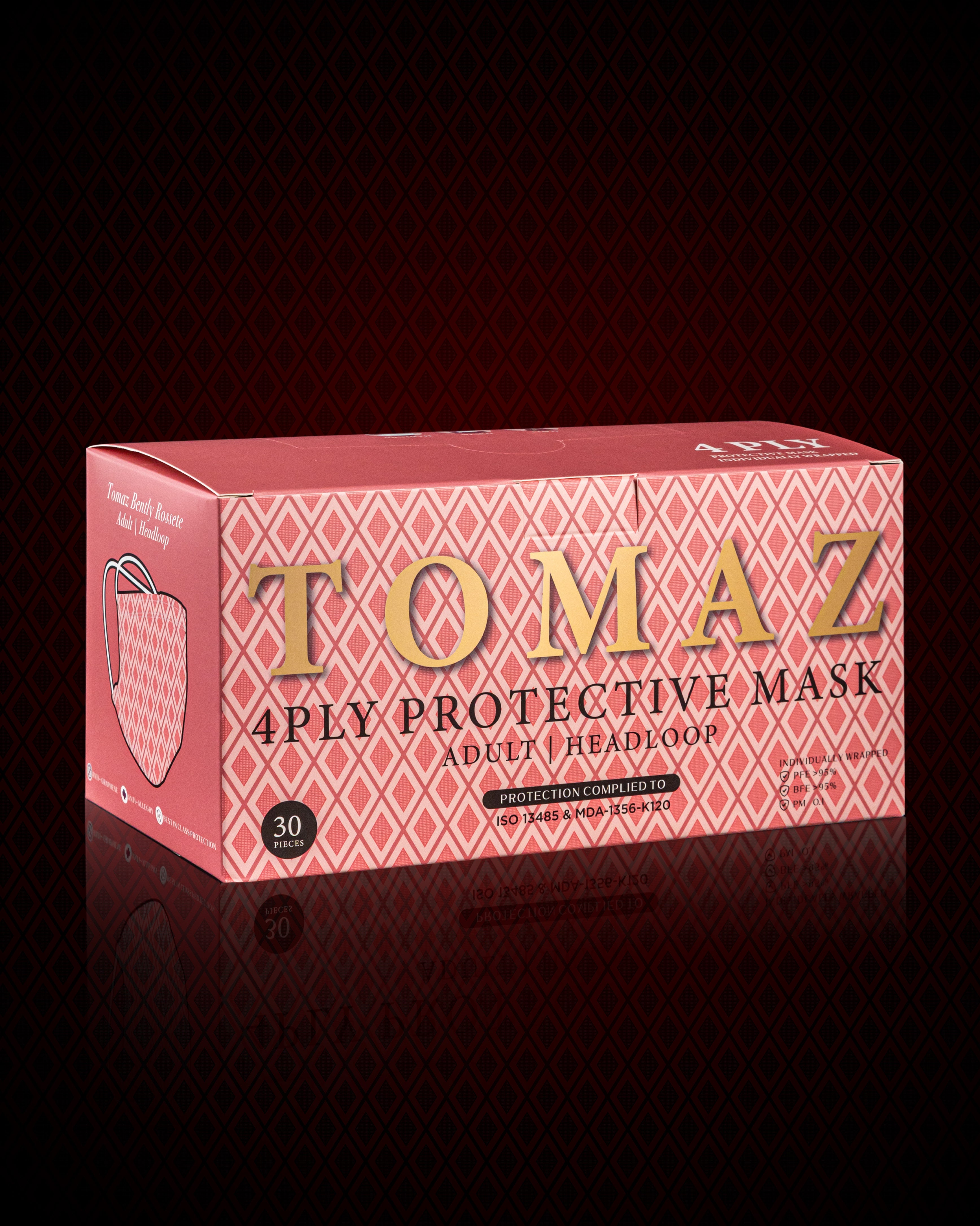 Tomaz TMH001-A11 4Ply Protective Headloop Mask (Bentley Rossette)