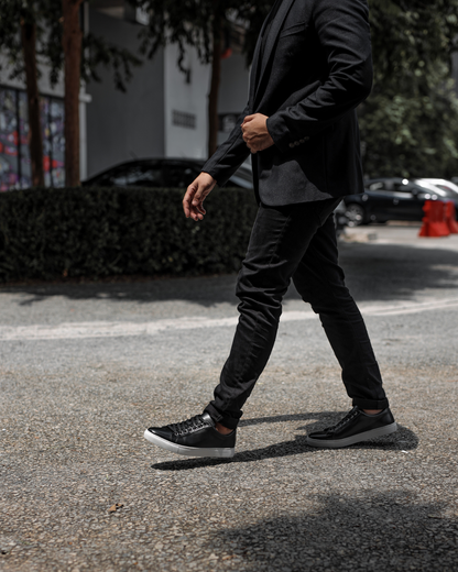 Tomaz C512 Men's Court Sneakers (Black)