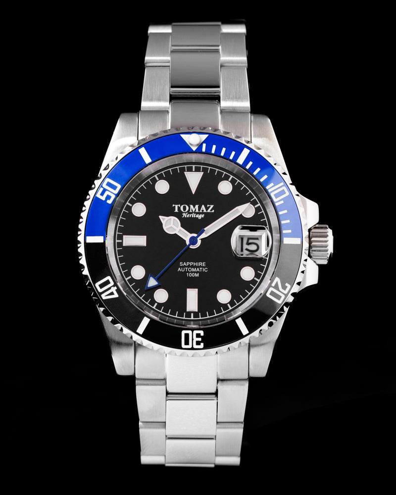 Tomaz Men's Watch GR01S-D7 (Silver/Blue/Black) Silver Stainless Steel