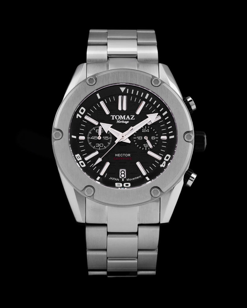 Hector GR04B-D10 (Silver/Black) Silver Stainless Steel