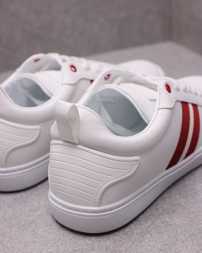 Tomaz TR999M Men's Court Sneakers (White/Red/Orange)