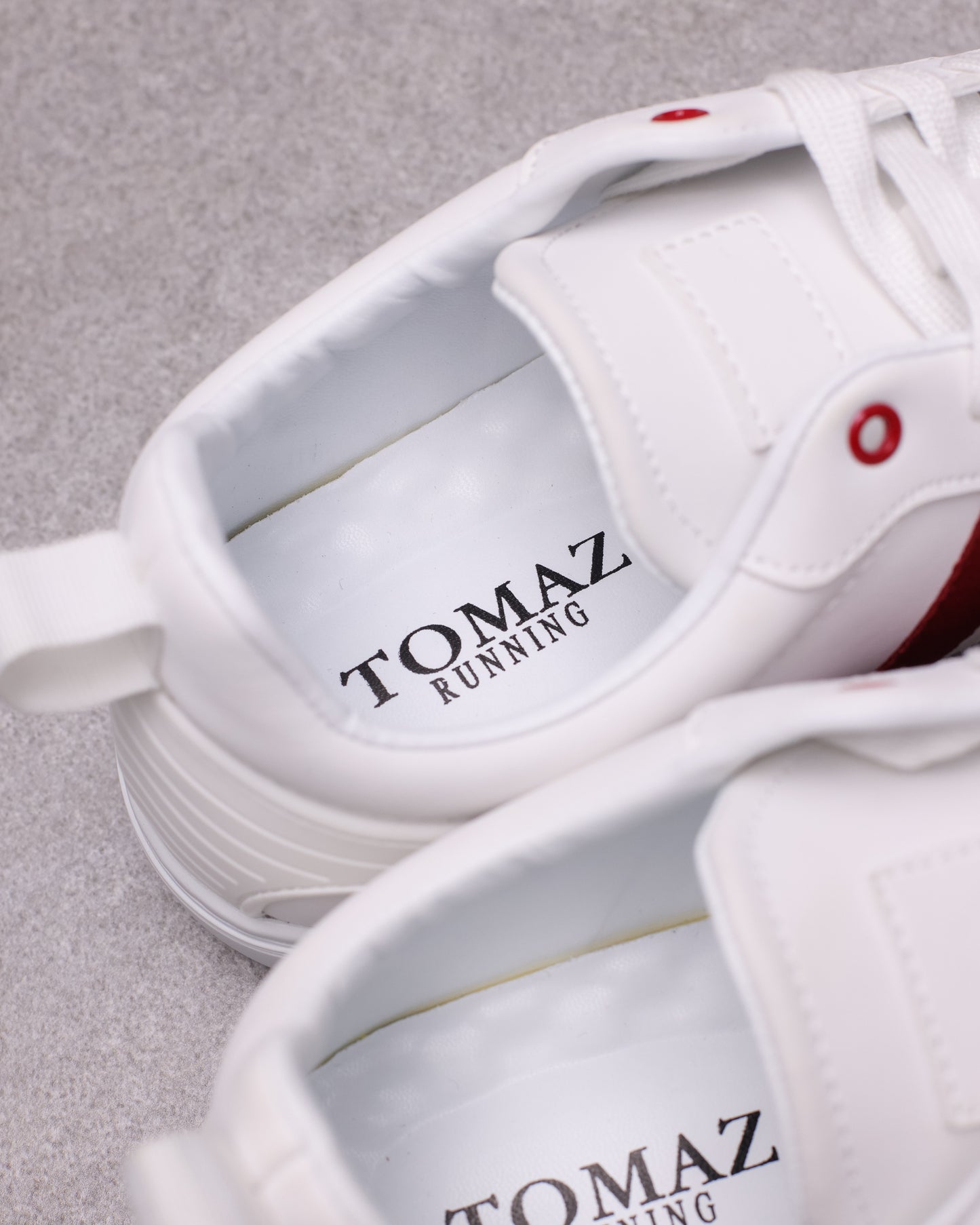 Tomaz TR999M Men's Court Sneakers (White/Red/Orange)