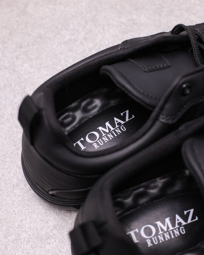 Tomaz TR560M Mens Court Sneakers (Black)