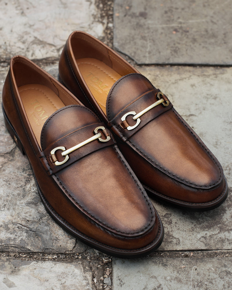 
                  
                    Load image into Gallery viewer, Tomaz F273 Horsebit Loafers (Brown) (4524247220320)
                  
                