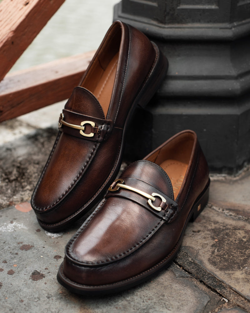 
                  
                    Load image into Gallery viewer, Tomaz F273 Horsebit Loafers (Coffee) (4524247810144)
                  
                