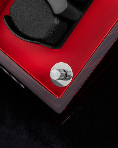 Tomaz TWMD03 Watch Winder 2+0 (Ebony+Red) Black Cushion - 2 Slot