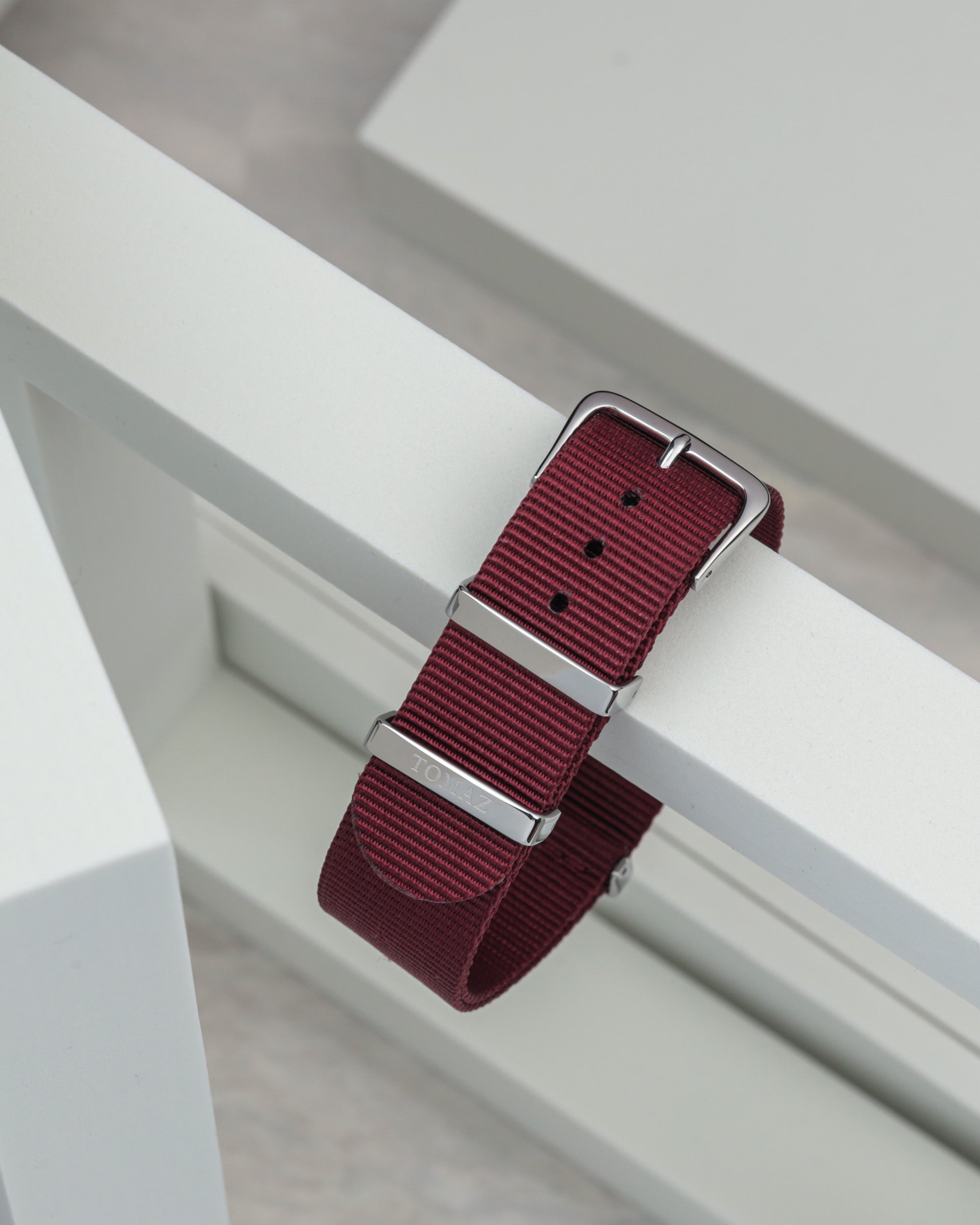 Tomaz TS4C Nylon 20mm Watch Strap (Burgundy)