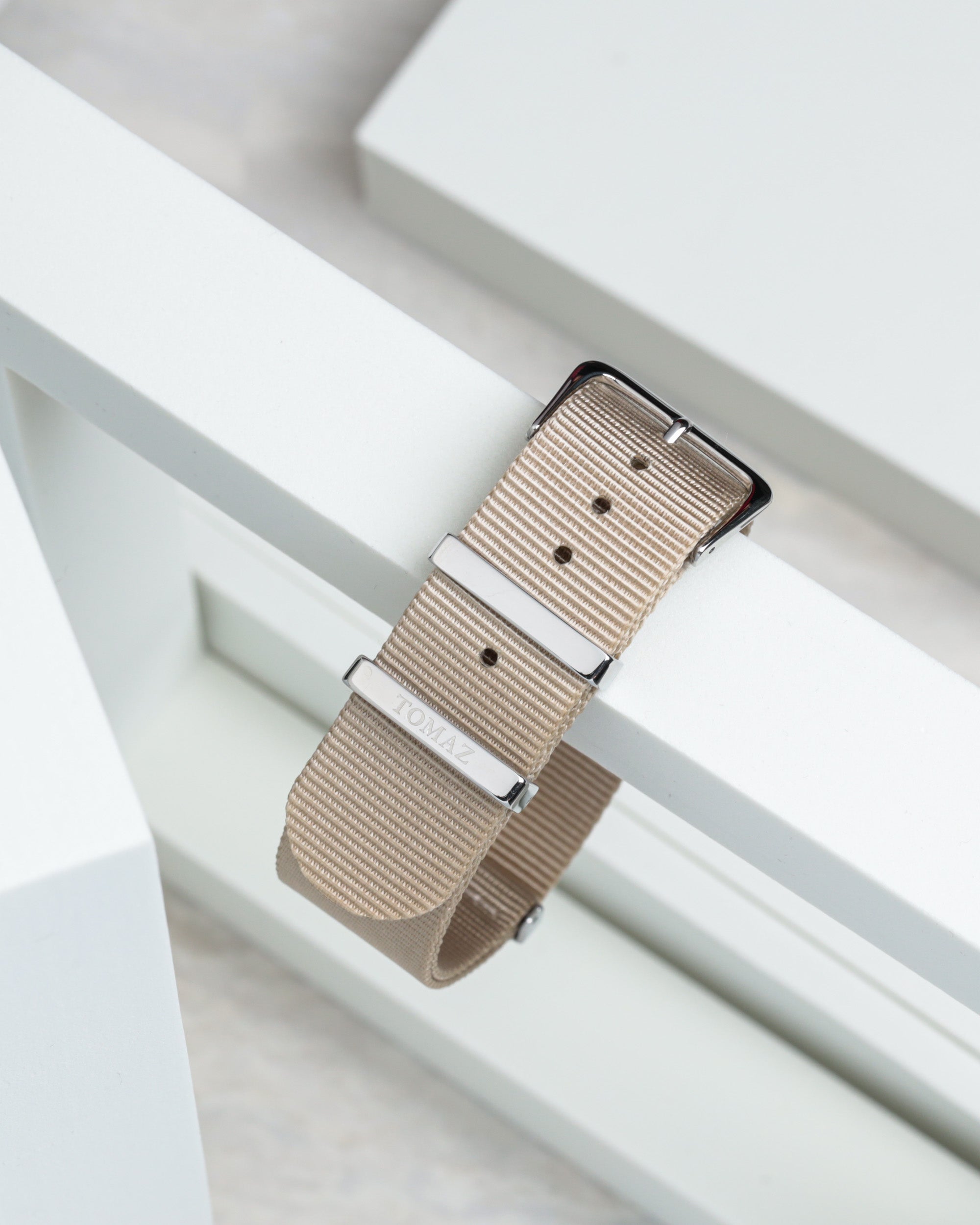 Tomaz TS4C Nylon 22mm Watch Strap (Beige)