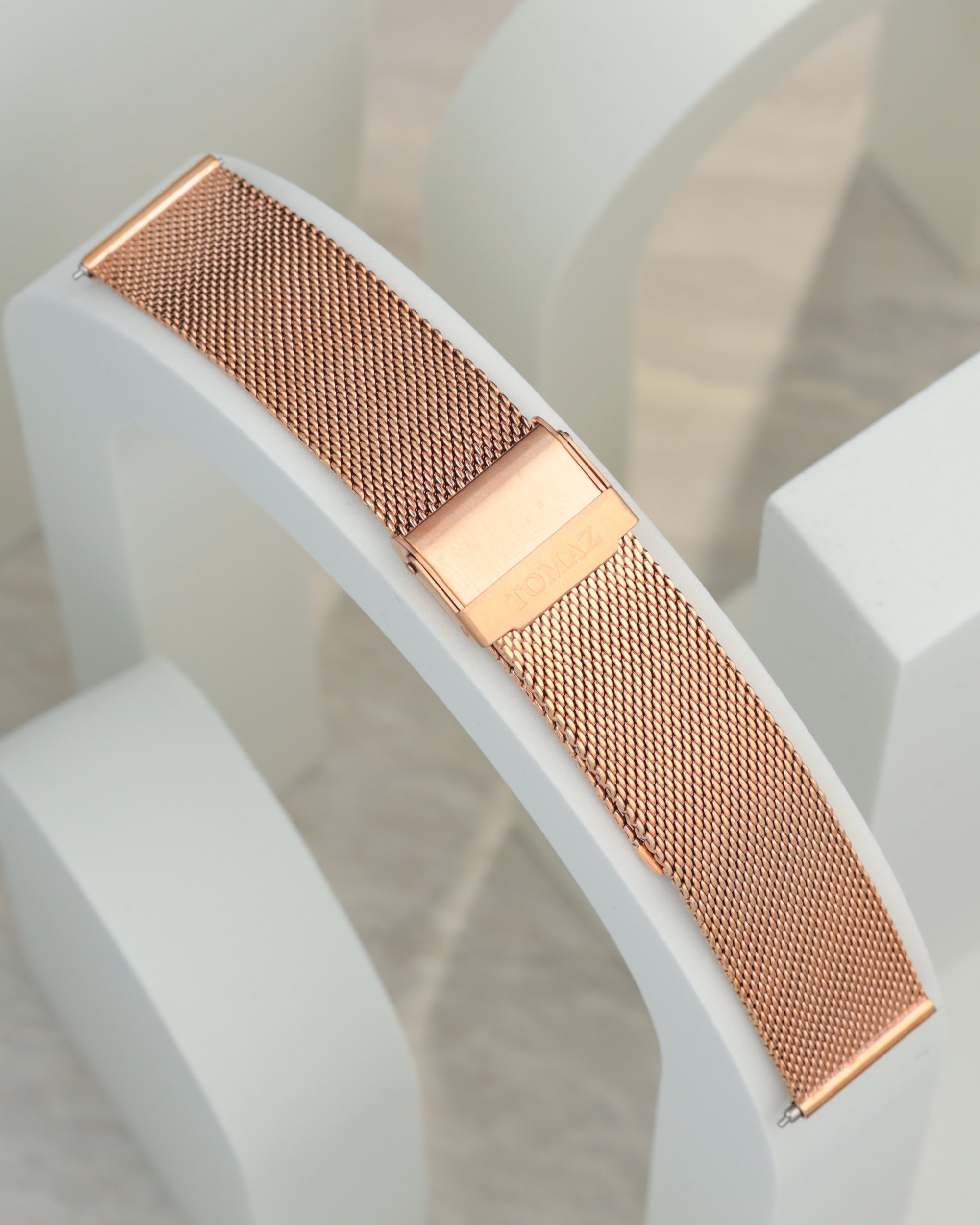 Tomaz TS3B Mesh Plain 20mm Watch Strap (Rosegold)