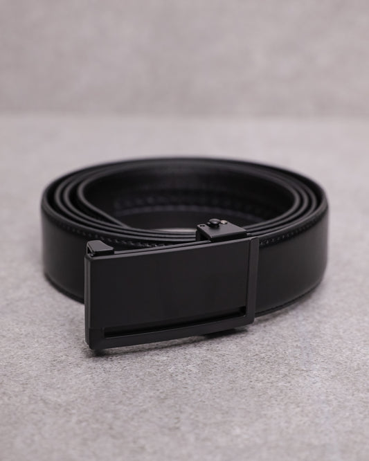 Tomaz AB043 Men's Automatic Leather Belt (Black)