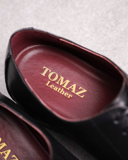 Tomaz HF032 Men's Cap Toe Derby (Black)