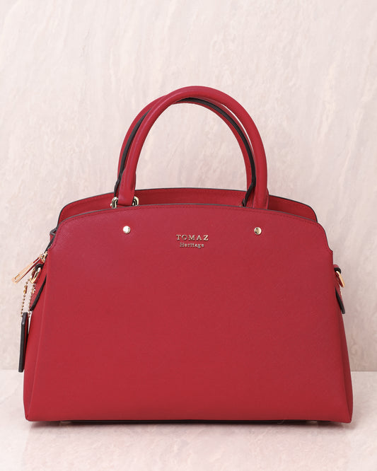 Tomaz BL105 Ladies Top Handle Handbag (Dark Red)