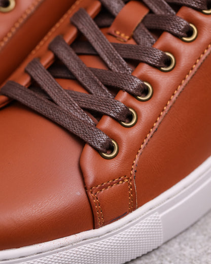 Tomaz C512 Men's Court Sneakers (Brown)