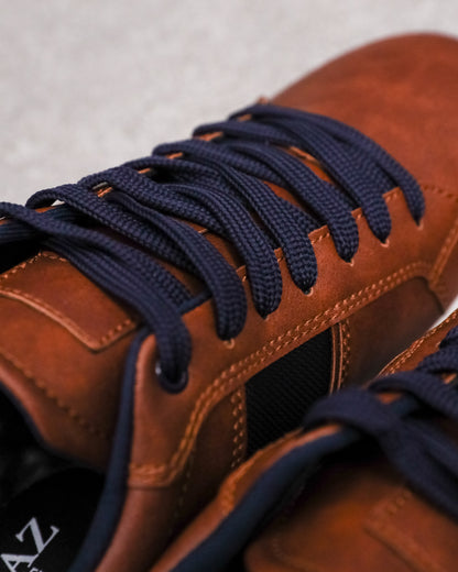 Tomaz TR560M Men's Court Sneakers (Brown)