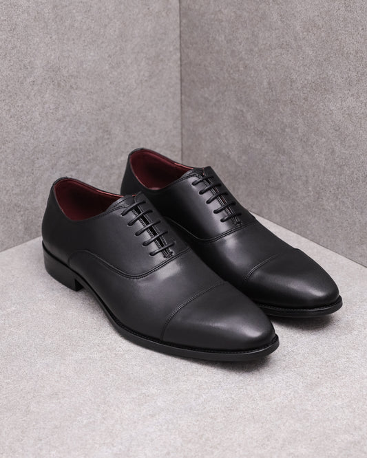 Tomaz HF001A Men's Cap Toe Oxford (Black)