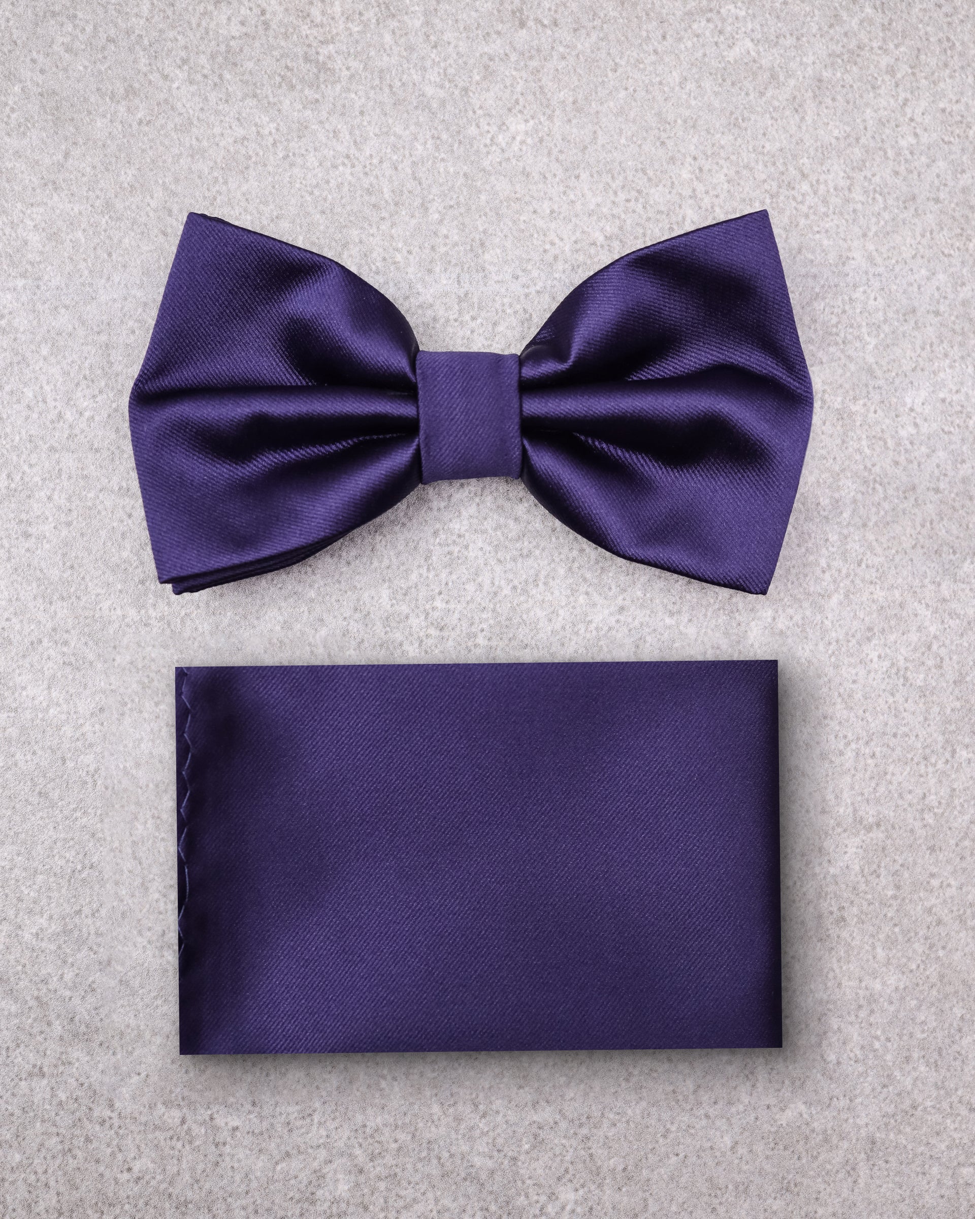 Tomaz TA04B-01 Bowtie + Pocket Handkerchief Square (Purple) Set