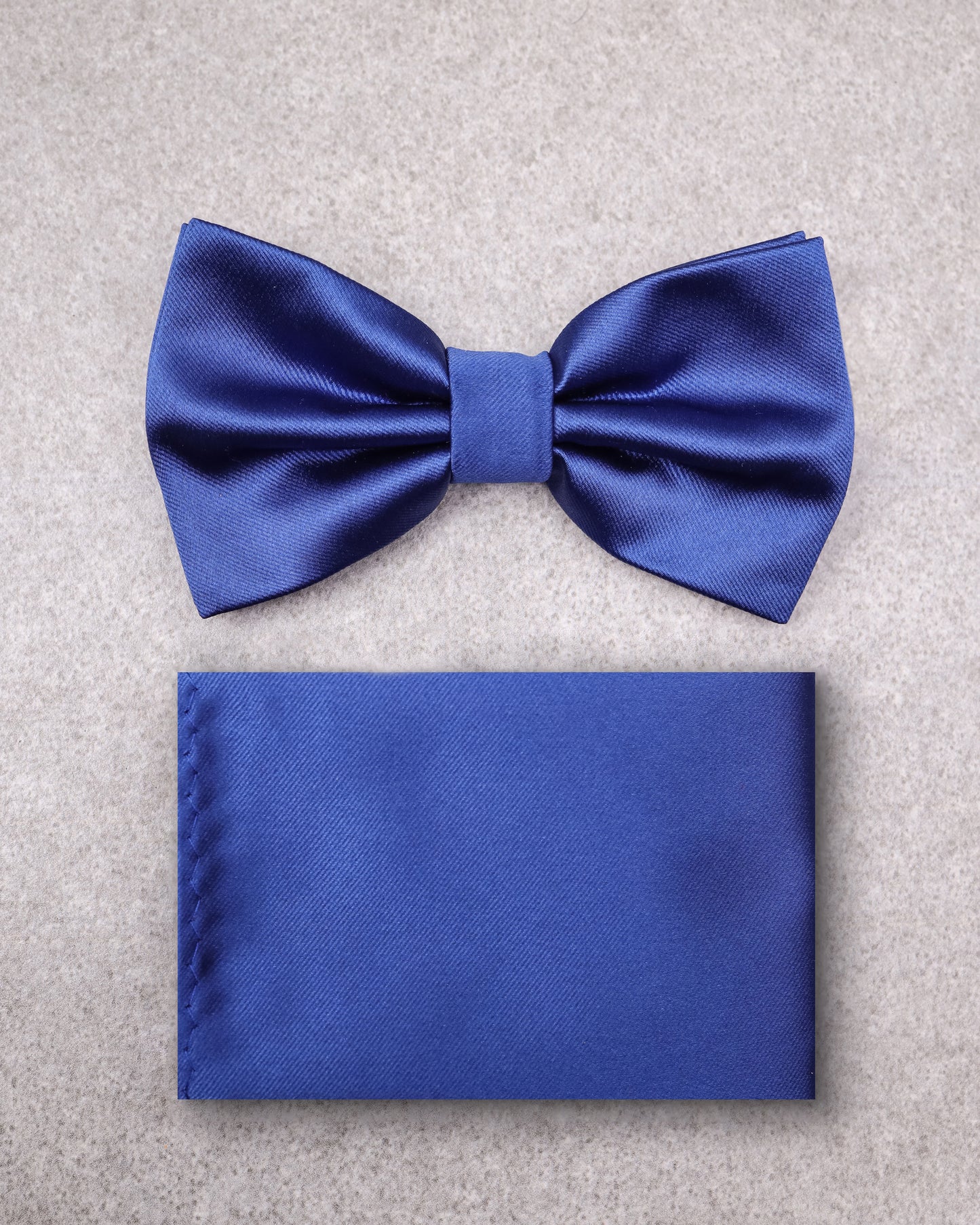 Tomaz TA04B-19 Bowtie + Pocket Handkerchief Square (Bright Blue) Set