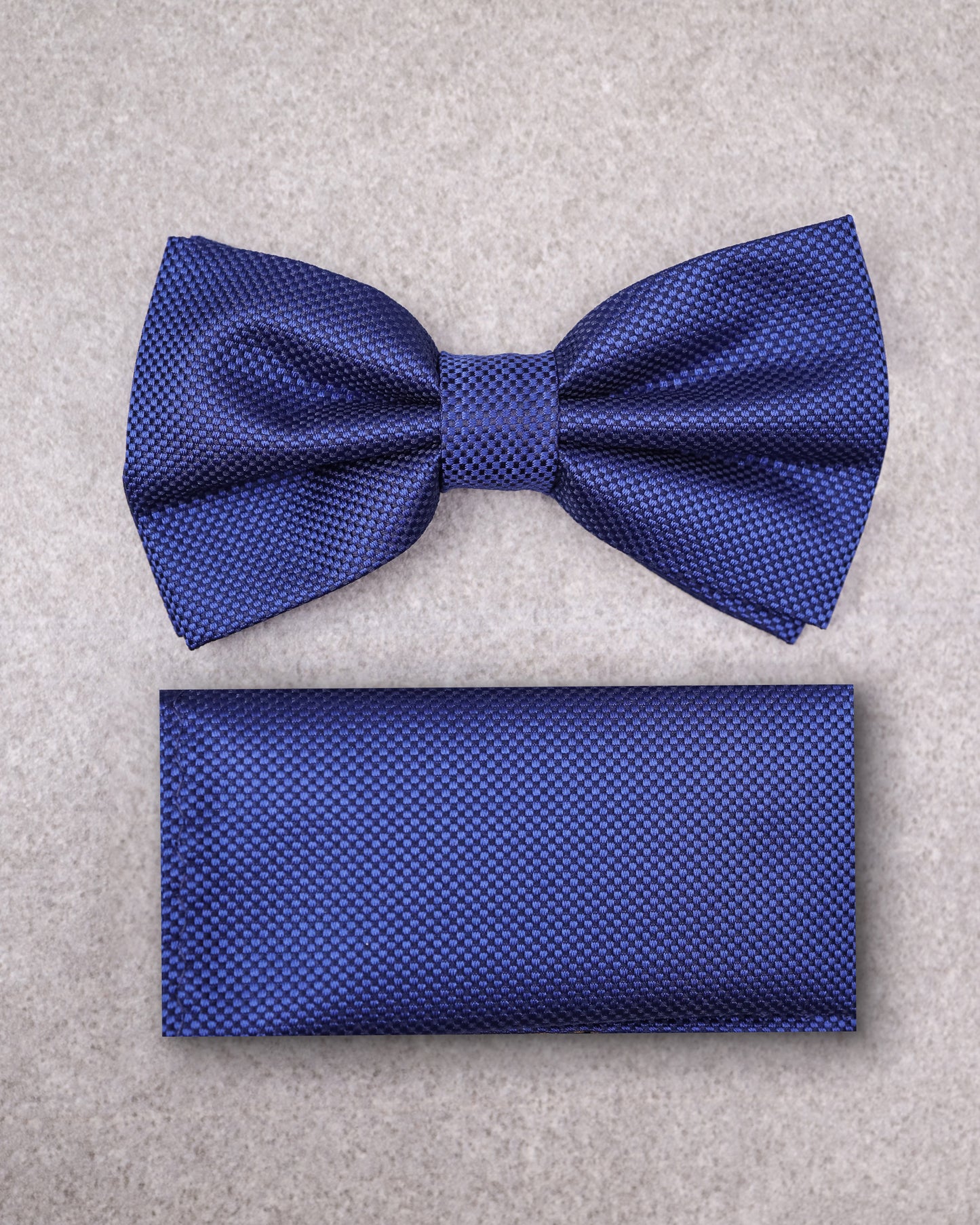 Tomaz TA04B-05 Bowtie + Pocket Handkerchief Square (Bright Navy) Set