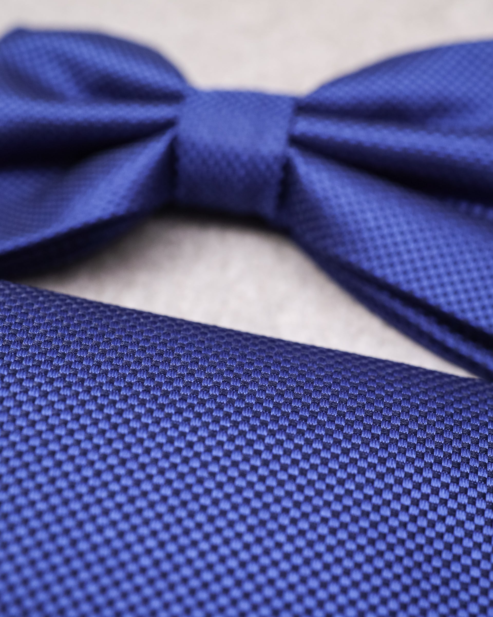 Tomaz TA04B-05 Bowtie + Pocket Handkerchief Square (Bright Navy) Set