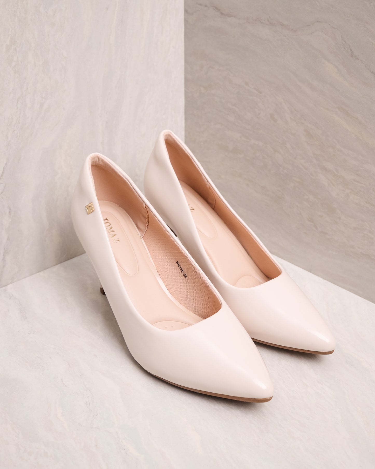 Tomaz NN130 Ladies Pointy Heels (Cream)