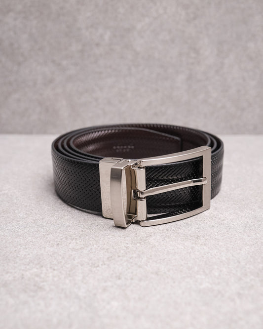 Tomaz AB018 Men's Reversible Leather Belt (Black/Brown)