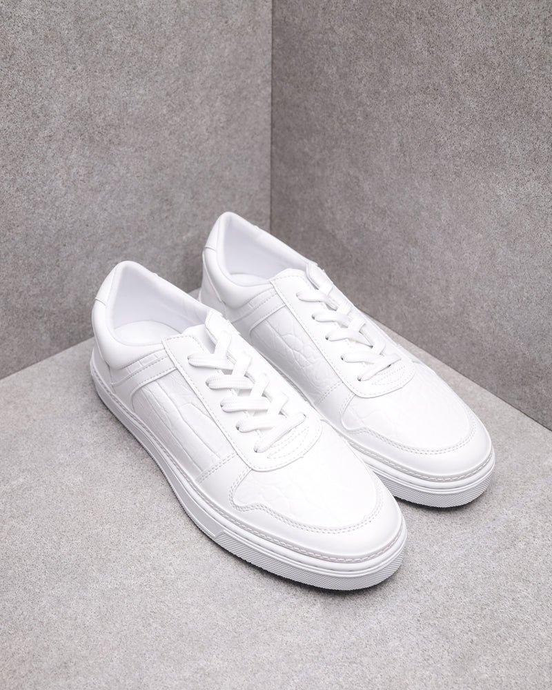 Tomaz TY011 Men's Court Sneakers (White)