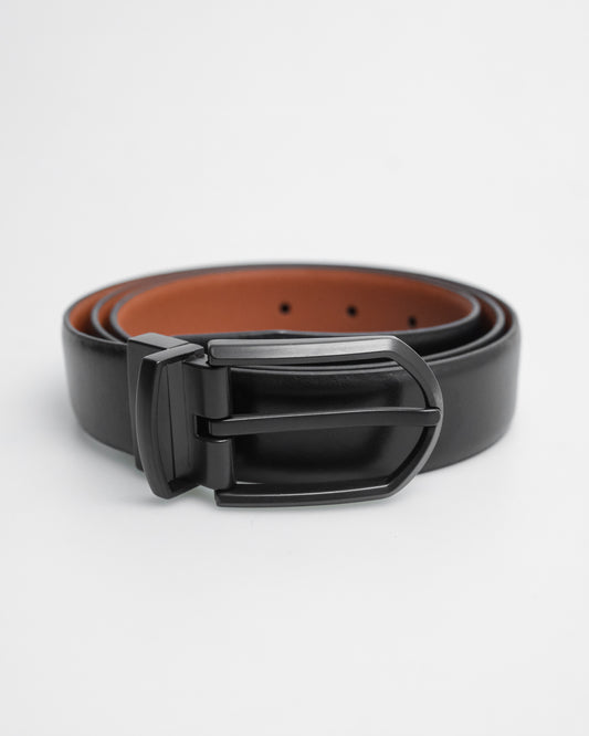 Tomaz AB060 Men's Reversible Leather Belt (Black/Tan)