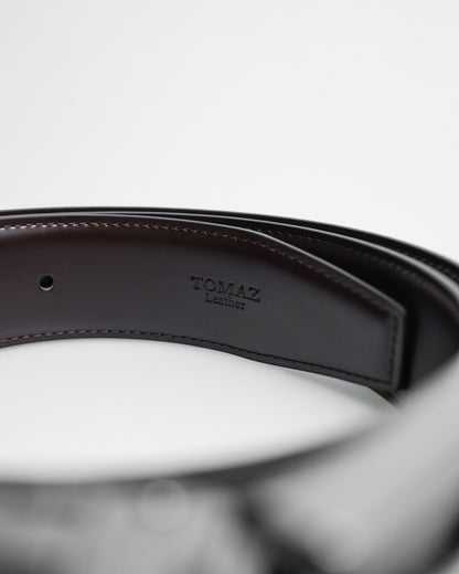 Tomaz AB055 Men's Reversible Leather Belt (Black/Coffee)