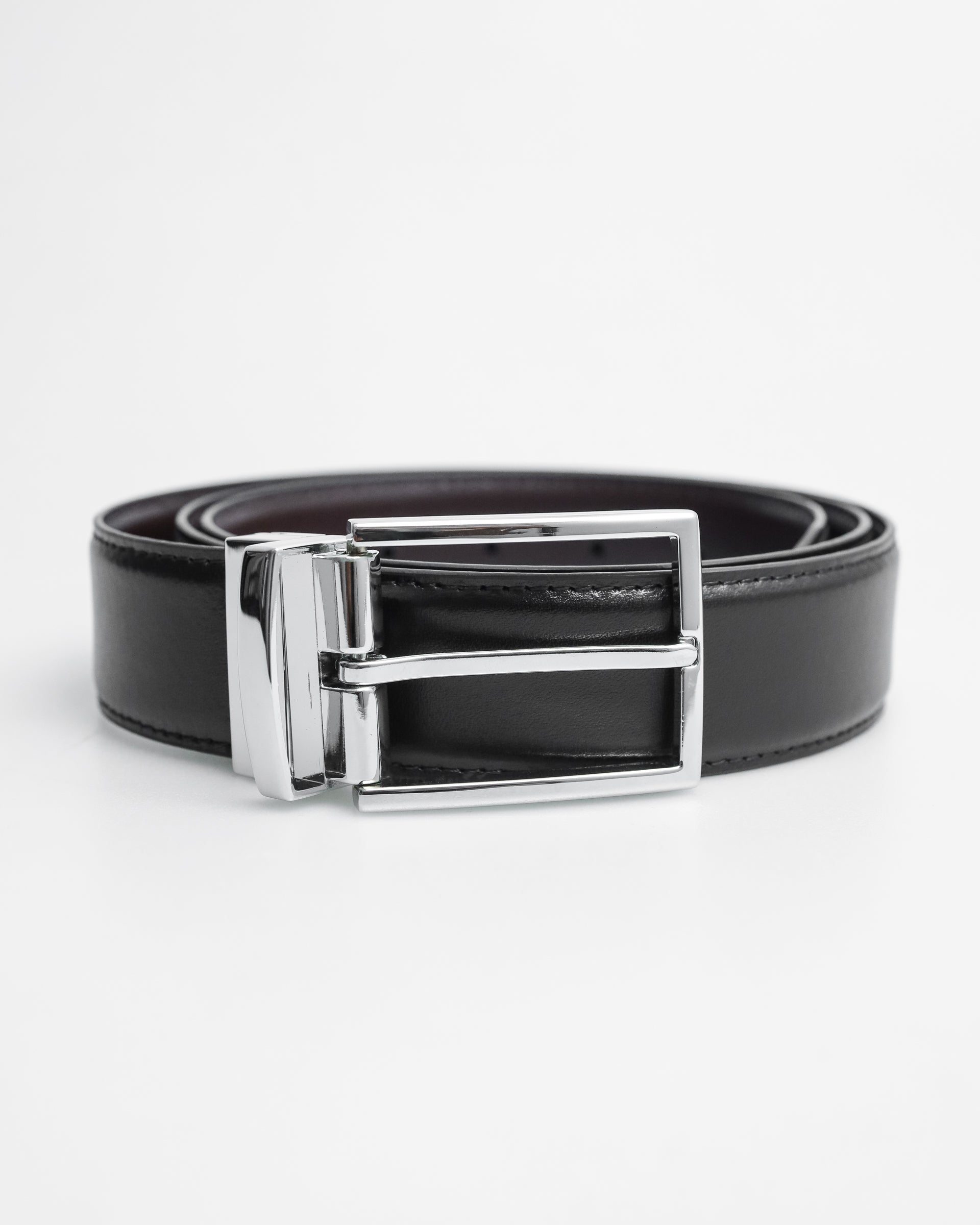 Tomaz AB052 Men's Reversible Leather Belt (Black/Coffee)