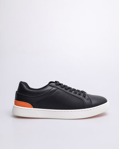 Tomaz C553 Men's Court Sneakers (Black/Orange/White)