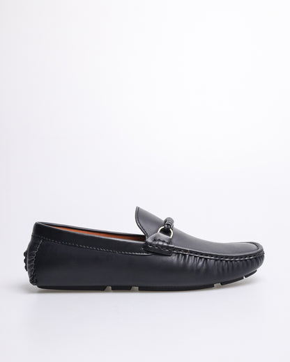 Tomaz C499 Men's Buckle Moccasins (Black)