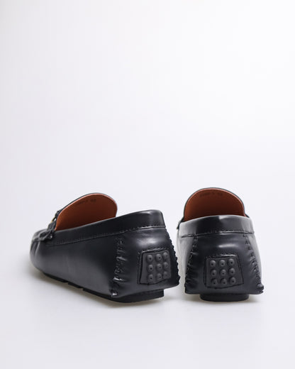 Tomaz C499 Men's Buckle Moccasins (Black)