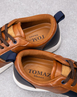 
                  
                    Load image into Gallery viewer, Tomaz C498M Men&amp;#39;s Court Sneakers (Brown)
                  
                