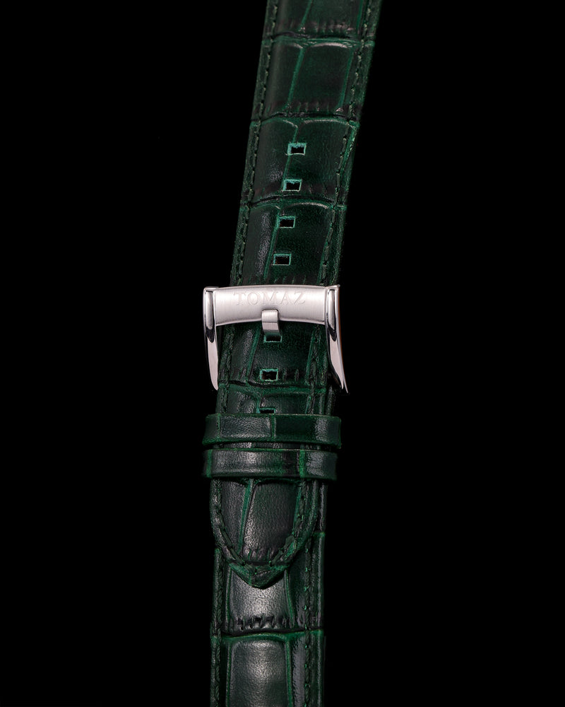 Tomaz TS1-1B Leather Bamboo 22mm Strap (Green)