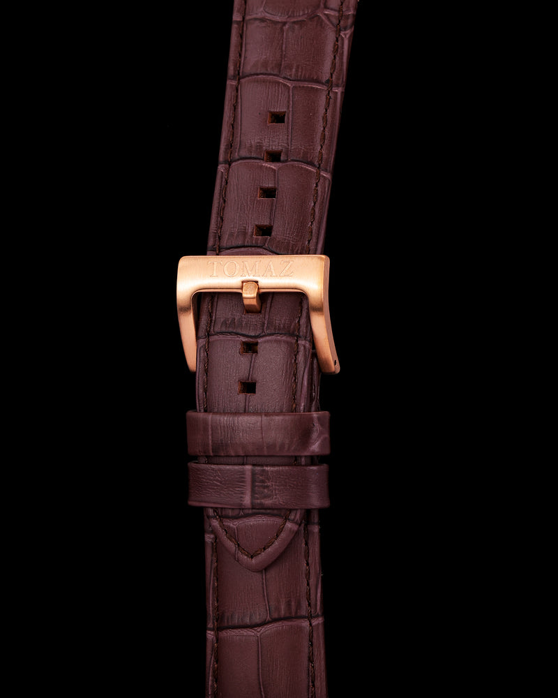Tomaz TS1-1A Leather Bamboo 24mm Strap (Brown)