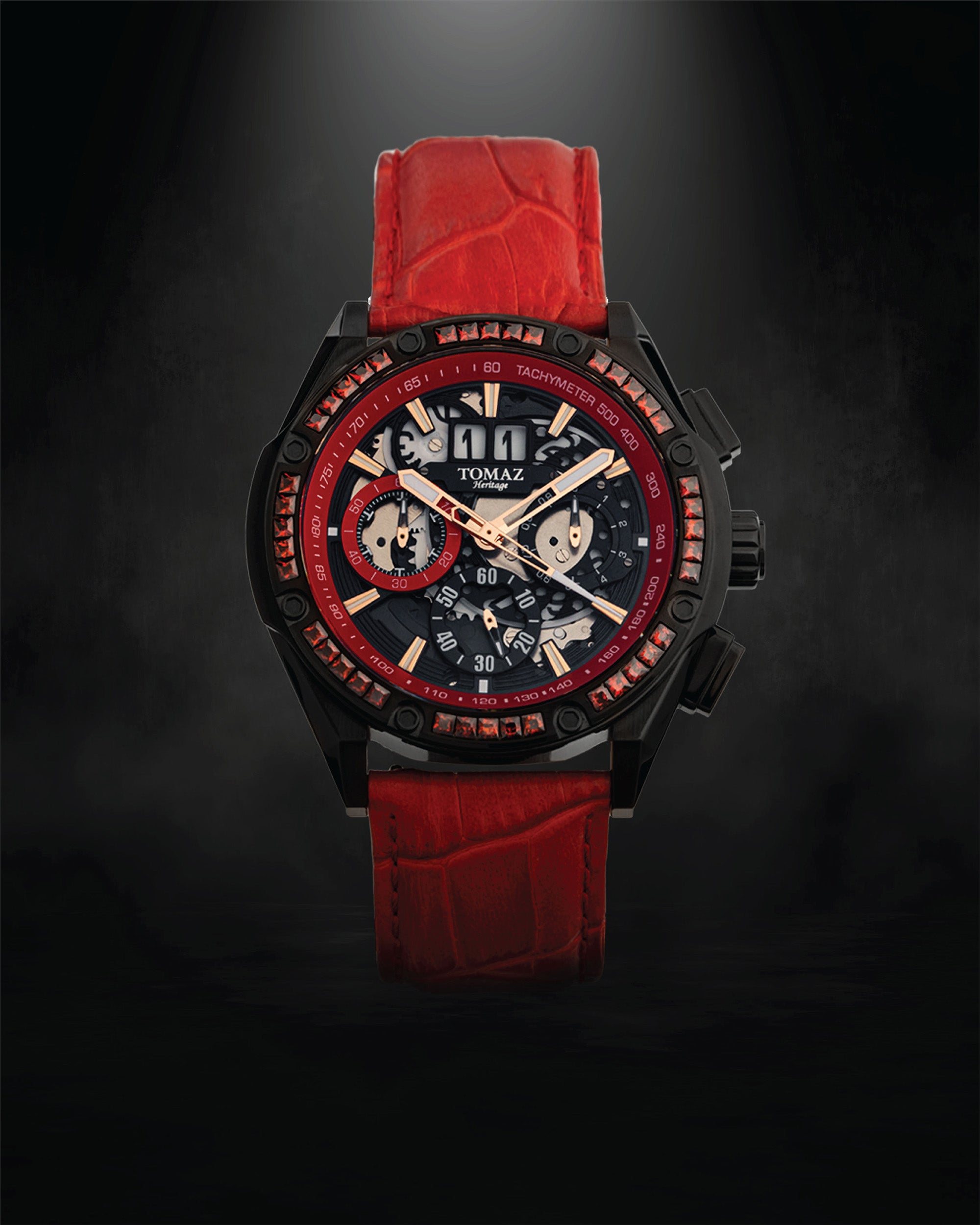 Tomaz Men's Watch RAWR III with Swarovski (Red/Black) -TW024A-D2 best men watch, automatic watch for men, Trending men watch, Luxury watch, Watches of Switzerland, automatic watch for men, jam tangan lelaki, jam tangan automatik, jam kronograf