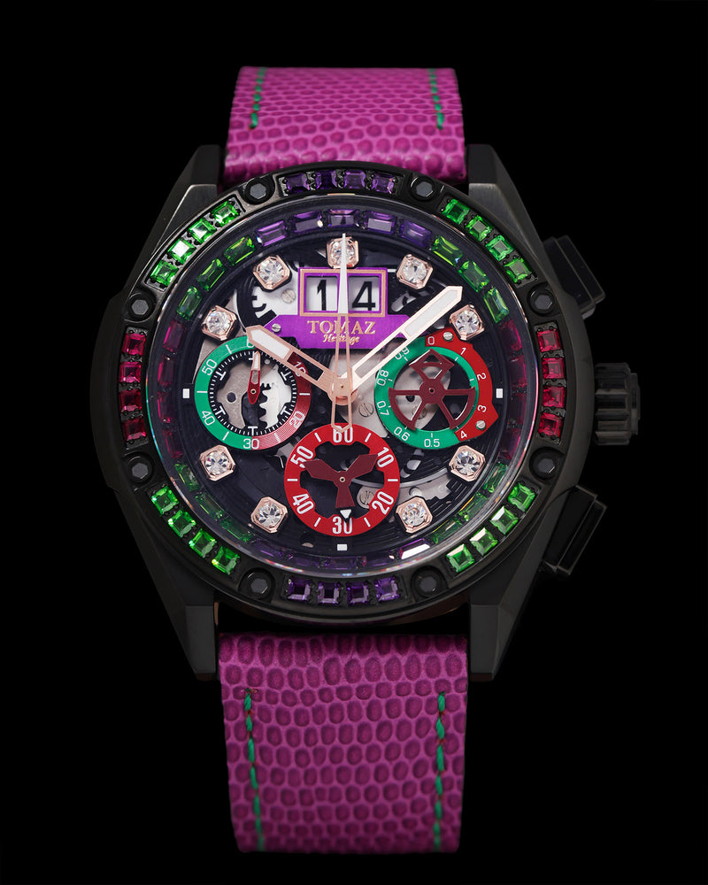 Tomaz RAWR III TW024F-D9 Crystal Watch – Salmon Leather Strap