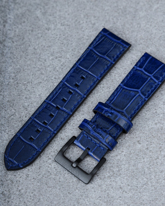 Tomaz TS1-1 Leather Bamboo 24mm Strap (Blue)